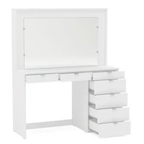 Chula Wooden Dressing Table With Mirror In White