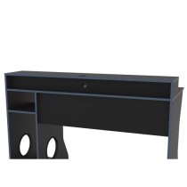 Enzi Wooden Gaming Desk In Black And Blue