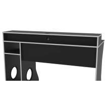 Enzi Wooden Gaming Desk In Black And Silver