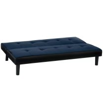 Aurorae Velvet Fabric Sofa Bed In Midnight Blue