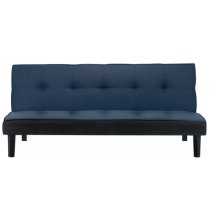 Aurorae Velvet Fabric Sofa Bed In Midnight Blue