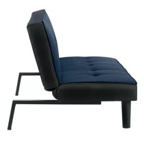 Aurorae Velvet Fabric Sofa Bed In Midnight Blue