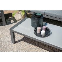 Zeal Outdoor Fabric Lounge Set With Coffee Table In Mystic Grey