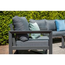 Zeal Outdoor Fabric Lounge Set With Coffee Table In Mystic Grey