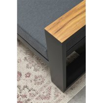 Carmo Fabric Lounge Set With Coffee Table In Reflex Black