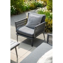 Portree Fabric Lounge Set With Coffee Table In Mystic Grey