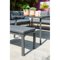 Wotter Outdoor Fabric Lounge Dining Set In Reflex Black