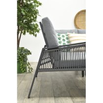 Aultbea Outdoor Fabric Lounge Dining Set In Light Grey