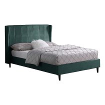 Ashburton Velvet Fabric King Size Bed In Green