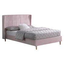 Ashburton Velvet Fabric King Size Bed In Pink