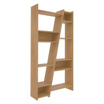 Nuneaton Tall Wooden Bookcase In Oak Effect