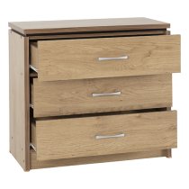 Crieff Wooden Chest Of 3 Drawers In Oak Effect