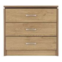 Crieff Wooden Chest Of 3 Drawers In Oak Effect