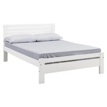 Talox Wooden King Size Bed In White