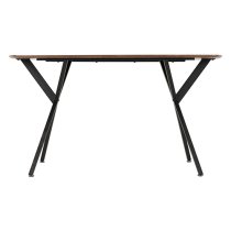 Alsip Wooden Dining Table In Medium Oak Effect And Black