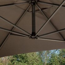 Peebles Rectangular Fabric Overhang Parasol With Steel Frame