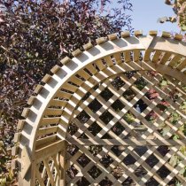 Vectro Wooden Arbour In Natural Timber With Open Slatted Roof