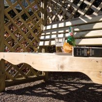 Vectro Wooden Arbour In Natural Timber With Open Slatted Roof