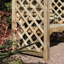 Vectro Wooden Arbour In Natural Timber With Open Slatted Roof