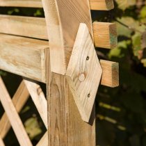 Vectro Wooden Arbour In Natural Timber With Open Slatted Roof