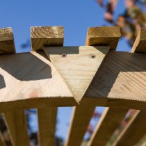 Vectro Wooden Arbour In Natural Timber With Open Slatted Roof