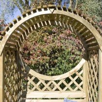 Kilgetty Wooden Arbour In Natural Timber With Open Slatted Roof