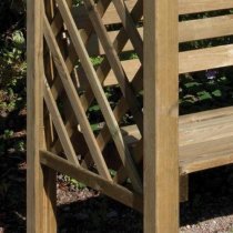 Kilgetty Wooden Arbour In Natural Timber With Open Slatted Roof