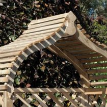 Jetra Wooden Arbour In Natural Timber With Open Slatted Roof