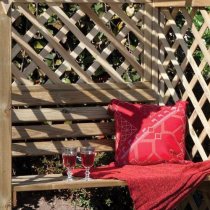 Jetra Wooden Arbour In Natural Timber With Open Slatted Roof