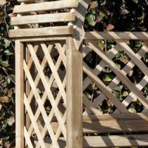 Jetra Wooden Arbour In Natural Timber With Open Slatted Roof