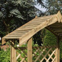 Solesta Wooden Arbour In Natural Timber With Open Slatted Roof