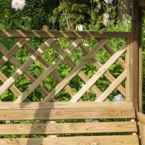 Solesta Wooden Arbour In Natural Timber With Open Slatted Roof