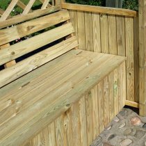 Silsoe Wooden Arbour In Natural Timber With Open Slatted Roof