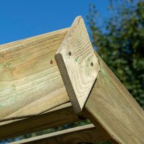 Silsoe Wooden Arbour In Natural Timber With Open Slatted Roof