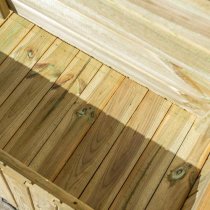 Silsoe Wooden Arbour In Natural Timber With Open Slatted Roof