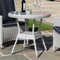 Peebles Round Bistro Table With 2 Chairs In Putty Grey