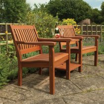 Walsall Wooden Companion Seats In Factory Stain