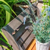 Arundel Small Ladder Style Planter In Grey Wash And Natural