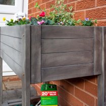 Arundel Wooden Raised Planter In Grey Wash