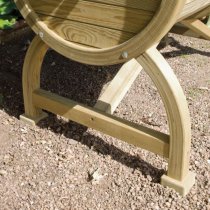 Marsden Wooden Barrel Planter In Natural Timer