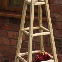 Marsden Wooden Obelisk Planter In Natural Timer