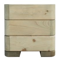 Marsden Wooden Patio Planter In Natural Timer