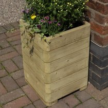 Marsden Tall Wooden Planter In Natural Timer