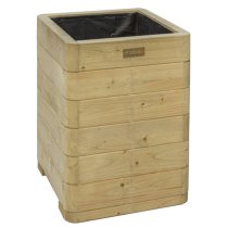 Marsden Tall Wooden Planter In Natural Timer