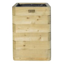 Marsden Tall Wooden Planter In Natural Timer