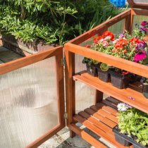 Frankby Hardwood Cold Frame Planter With 2 Doors