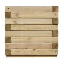 Sawrey Square Wooden Patio Planter In Natural Timber