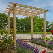 Wymondham Wooden Traditional Pergola Canopy In Natural Timber