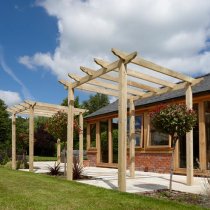 Wymondham Wooden Traditional Pergola Canopy In Natural Timber