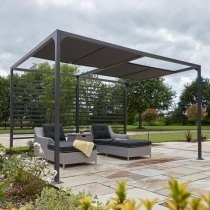 Faversham Free Standing 4x3 Aluminium Canopy In Grey